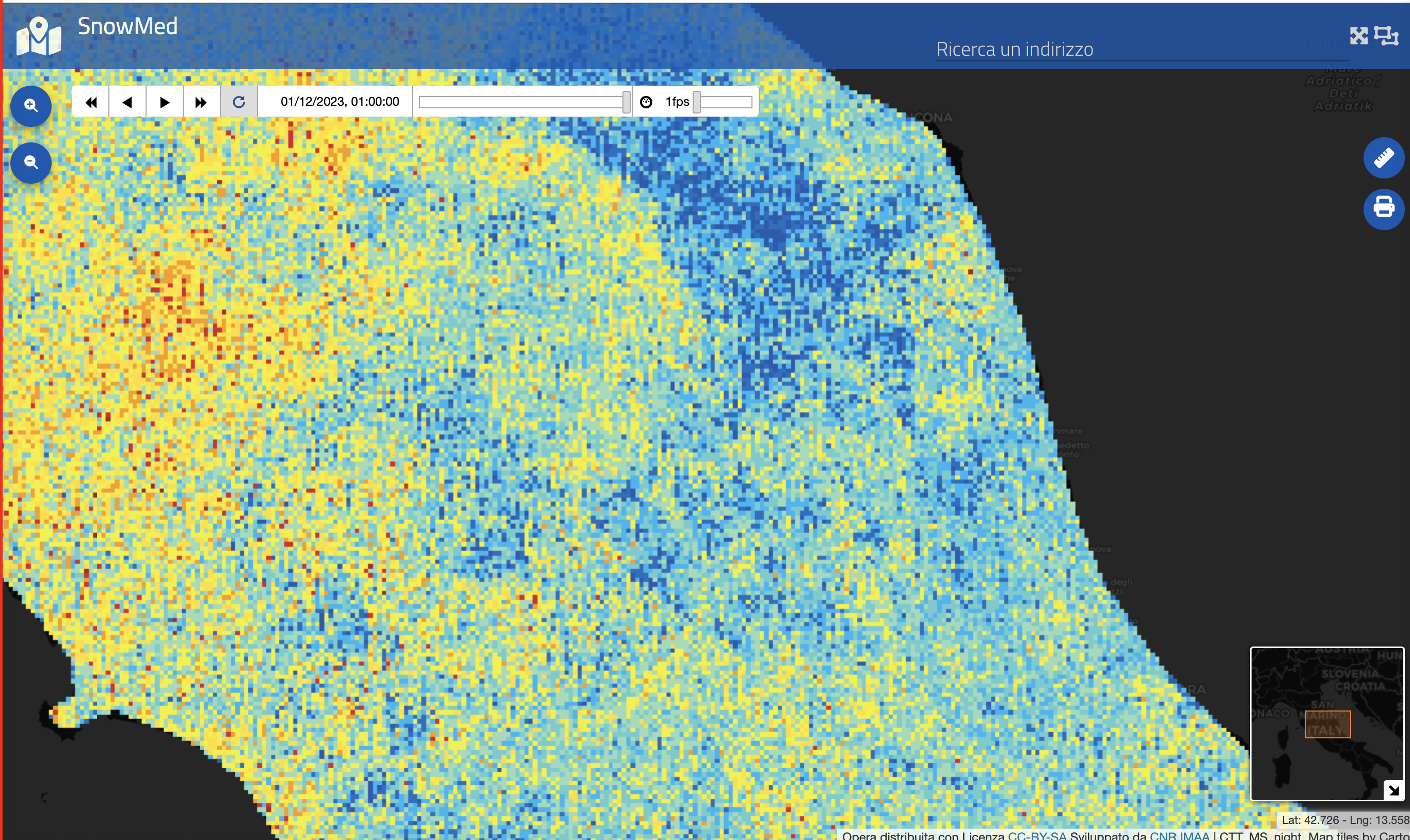Cloud Top Temperature Monthly Statistics (nighttime)