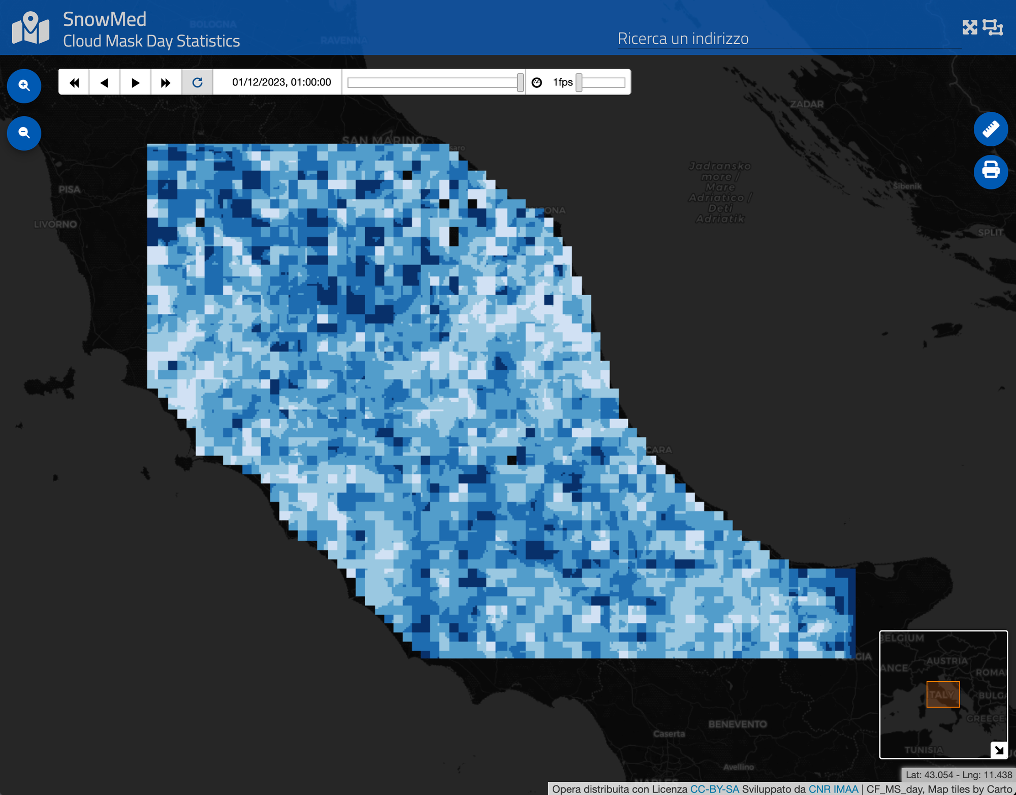 Cloud Fraction Monthly Statistics (daytime)