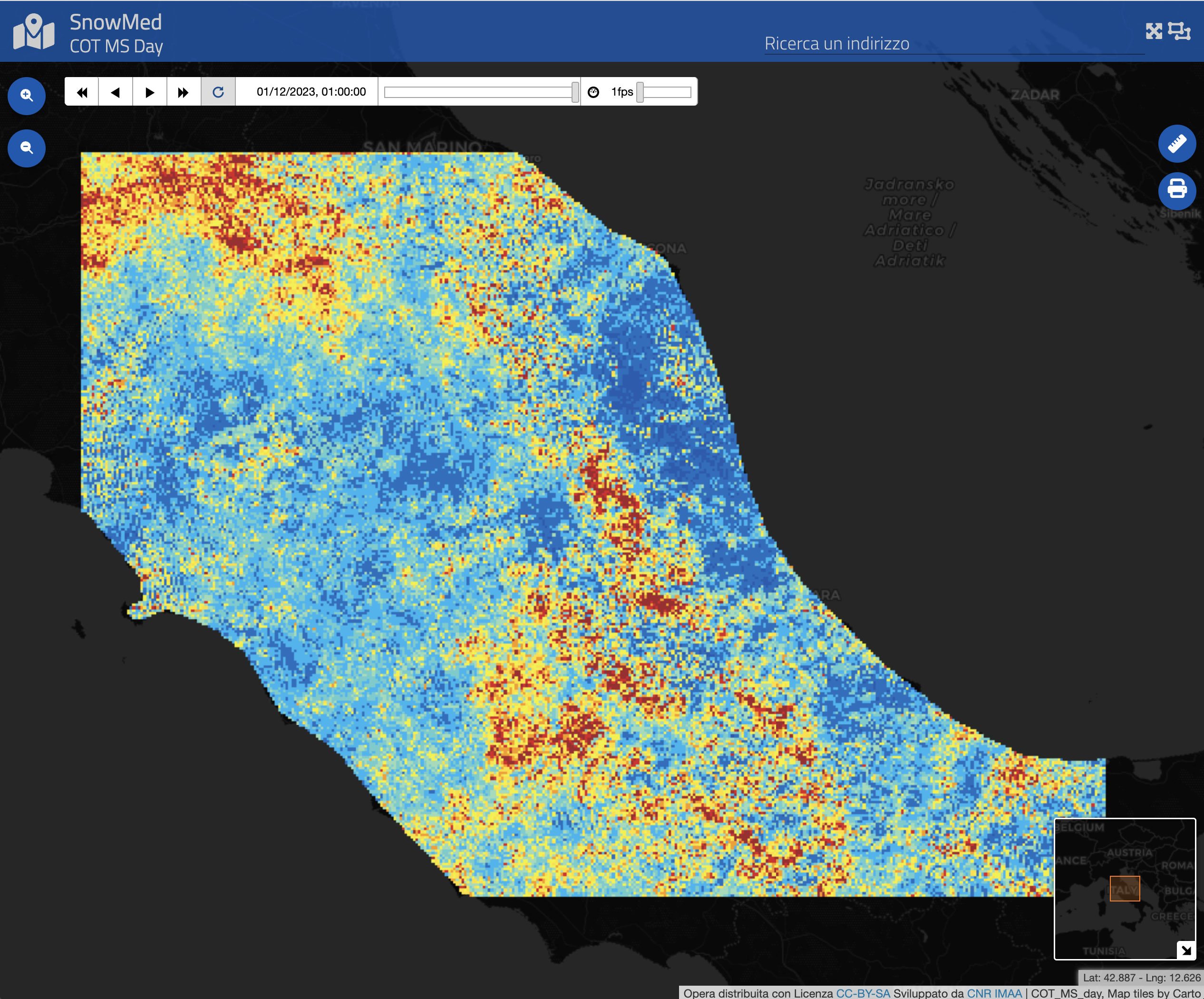 Cloud Optical Thickness Monthly Statistics (daytime)
