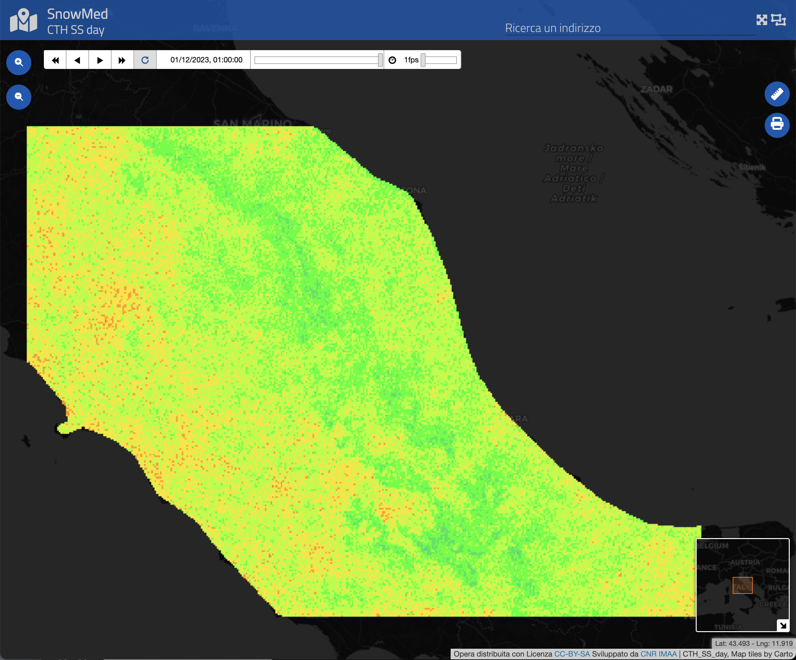 Cloud Top Height Seasonal Statistics (daytime)