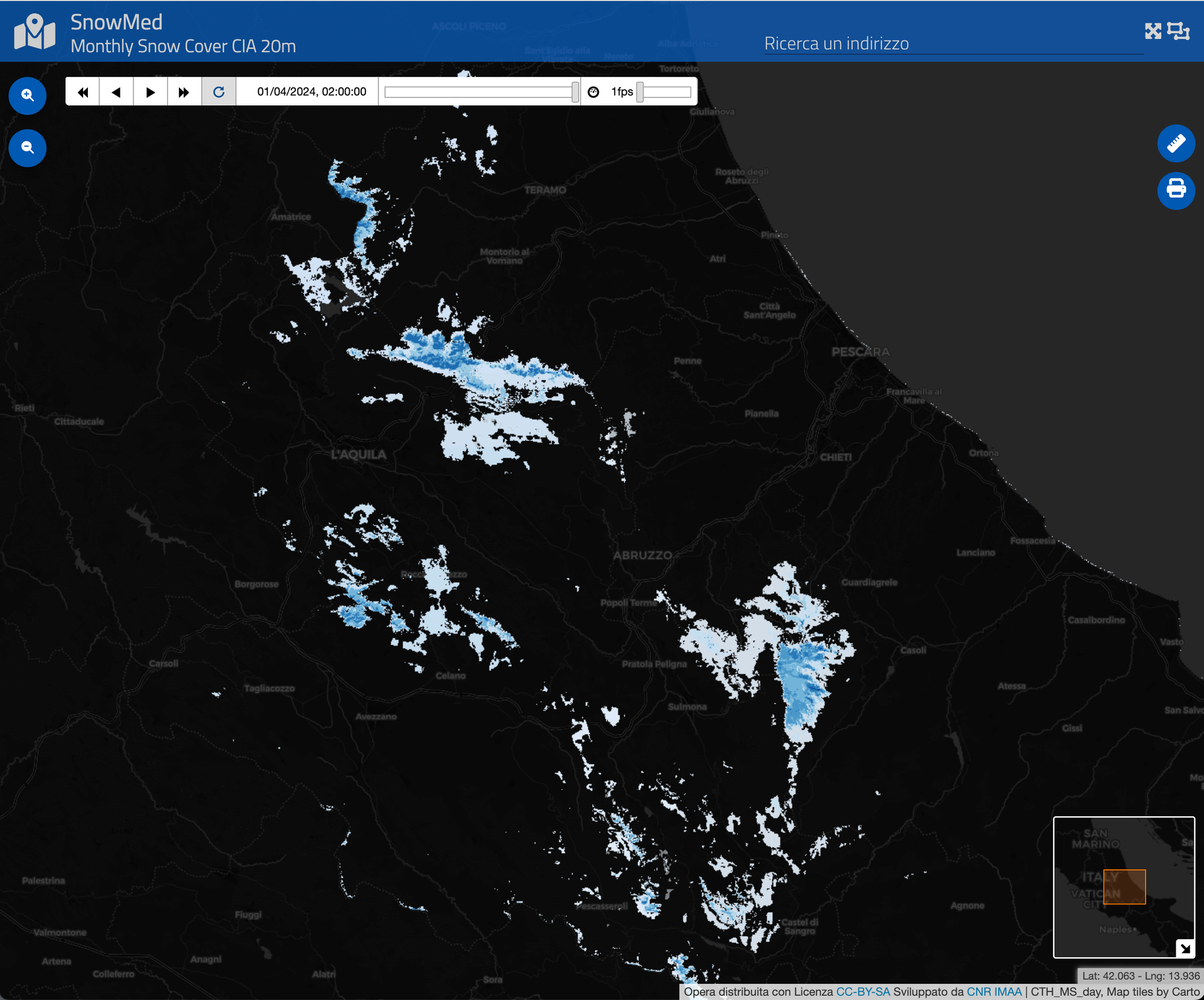 Monthly Snow Cover 20m