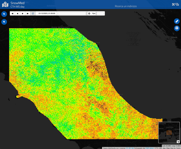 Cloud Top Height Monthly Statistics (daytime)