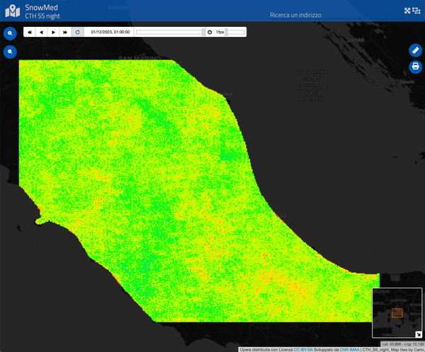 Cloud Top Height Seasonal Statistics (nighttime)